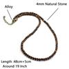 Collana girocollo unica da 18 pollici da uomo minimalista 4 mm pietra naturale collare regalo per fidanzato Hiphop Rock corta accessori per il collo