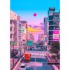 Japanese City Street Canvas Wall Art Anime Scenery Print Aesthetic Japan Town Landscape Poster Tokyo Cityscape Canvas Painting