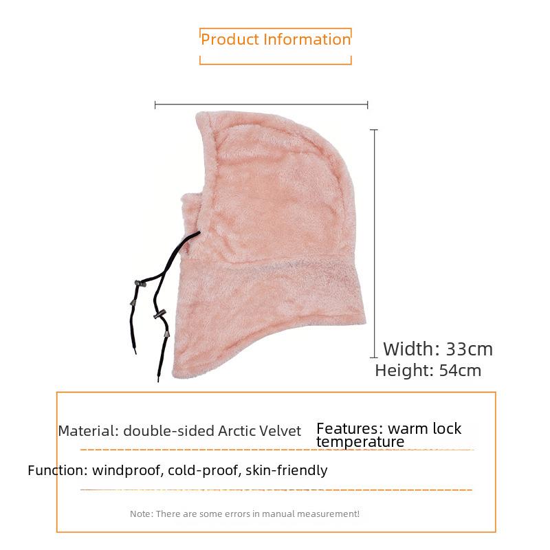 Winterradfahren Skimaske - Arktis-Fleece Winddichte Kapuze