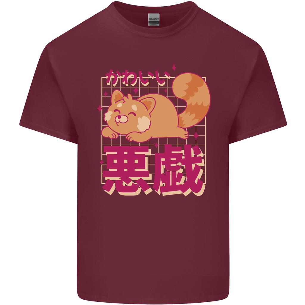 Kawaii Red Panda Japanese Cute Unisexs Light Cotton TShirt