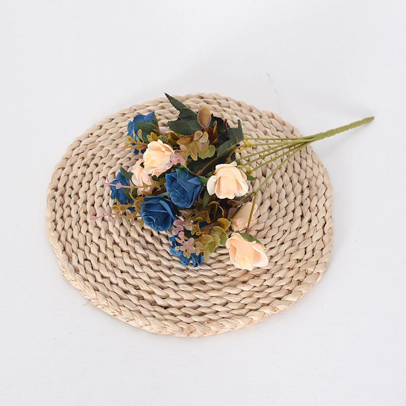 Elegant Rose Artificial Flower Bundle With Durable Silk For Home And Wedding Use