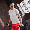 adidas Essential T Shirts Women's White Crew Neck Moderate Straight Fit HR7796