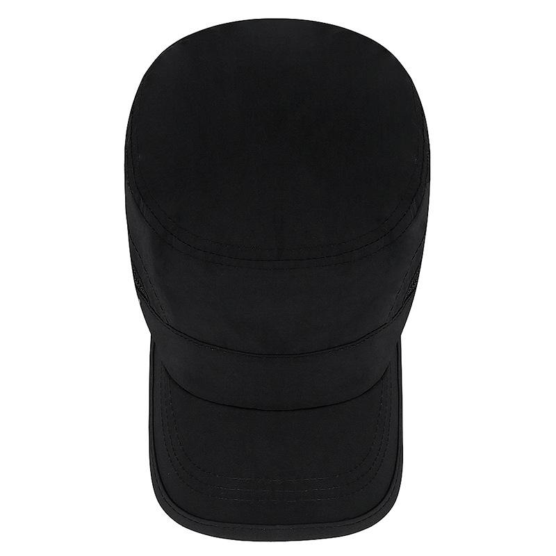 Quick-drying Flat Top Hat for Men, Cool and Breathable, Sporty Curved Brim Hat, Adjustable Mesh Sun Protection Hat
