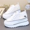 Fashion 9CM Air Mesh Synthetic Microfiber Leather Casual Breathable Vulcanize Summer Platform Sneakers Women Shoes High Brand