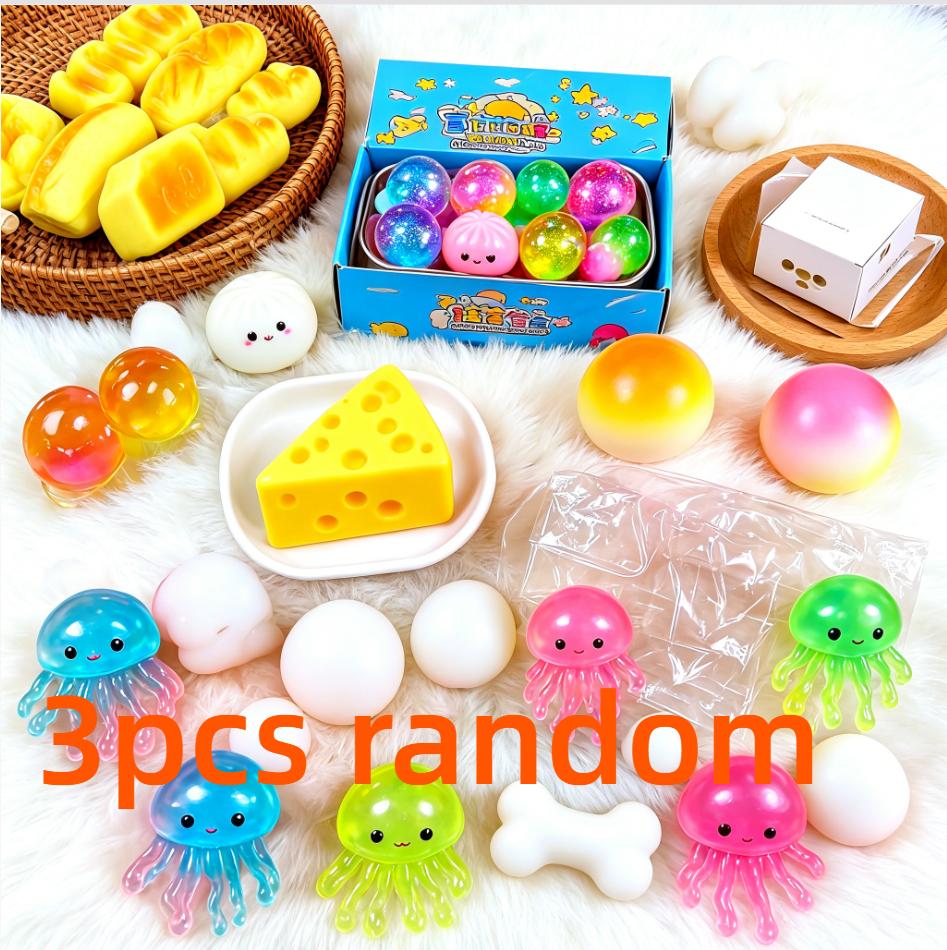 Hot Kawaii Cat Paw Mochi Squishy Blind Box Simulated Food Squeeze Fidget Toy Antistress Cute Stress Relief Foot Toy