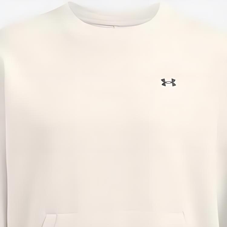 Under Armour Simple Brand Logo Comfortable Crew Neck Pullover Sweatshirt Women sweatshirt White 1389288-110