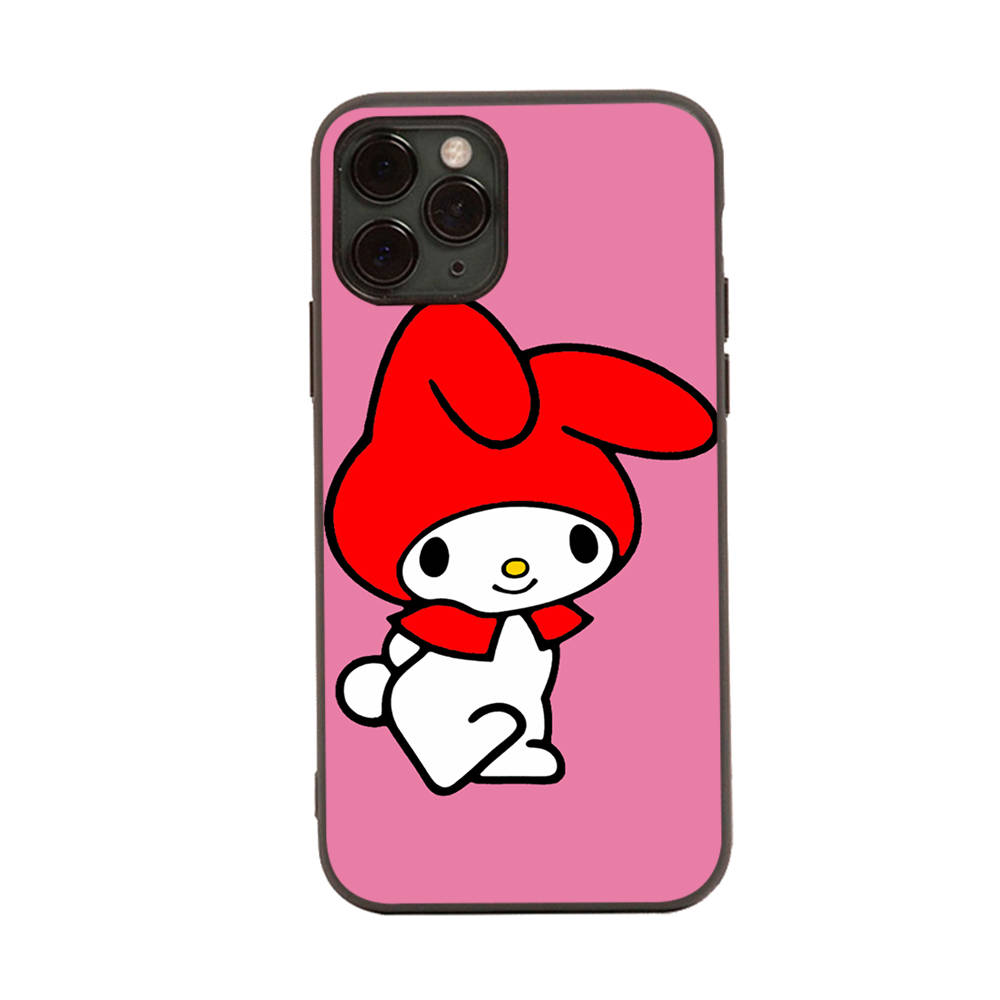 Case for iPhone 16 15 Plus 14 13 12 11 Pro 8 7 6S 6 SE 5S X XR XS Max Realme C30 C33 C31 9I Black Sofe Cover LI27 Cute My Melody