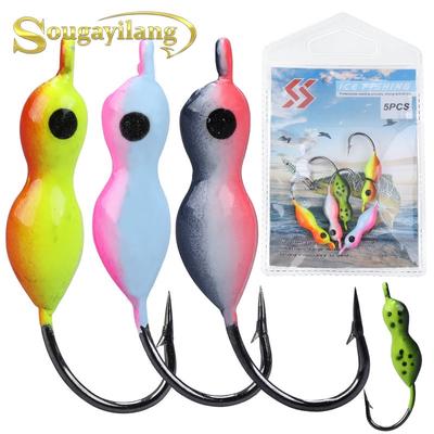 Ice Fishing Lures 5 Pcs Baits Freshwater Saltwater Fishing Lures  Winter Outdoor Ice Fishing Tackle