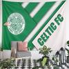 Celtic FC Green White Four Leaf Clover Wall Tapestry Scottish Premiership Badge Art for Fans Bedroom Dorm Room Decor