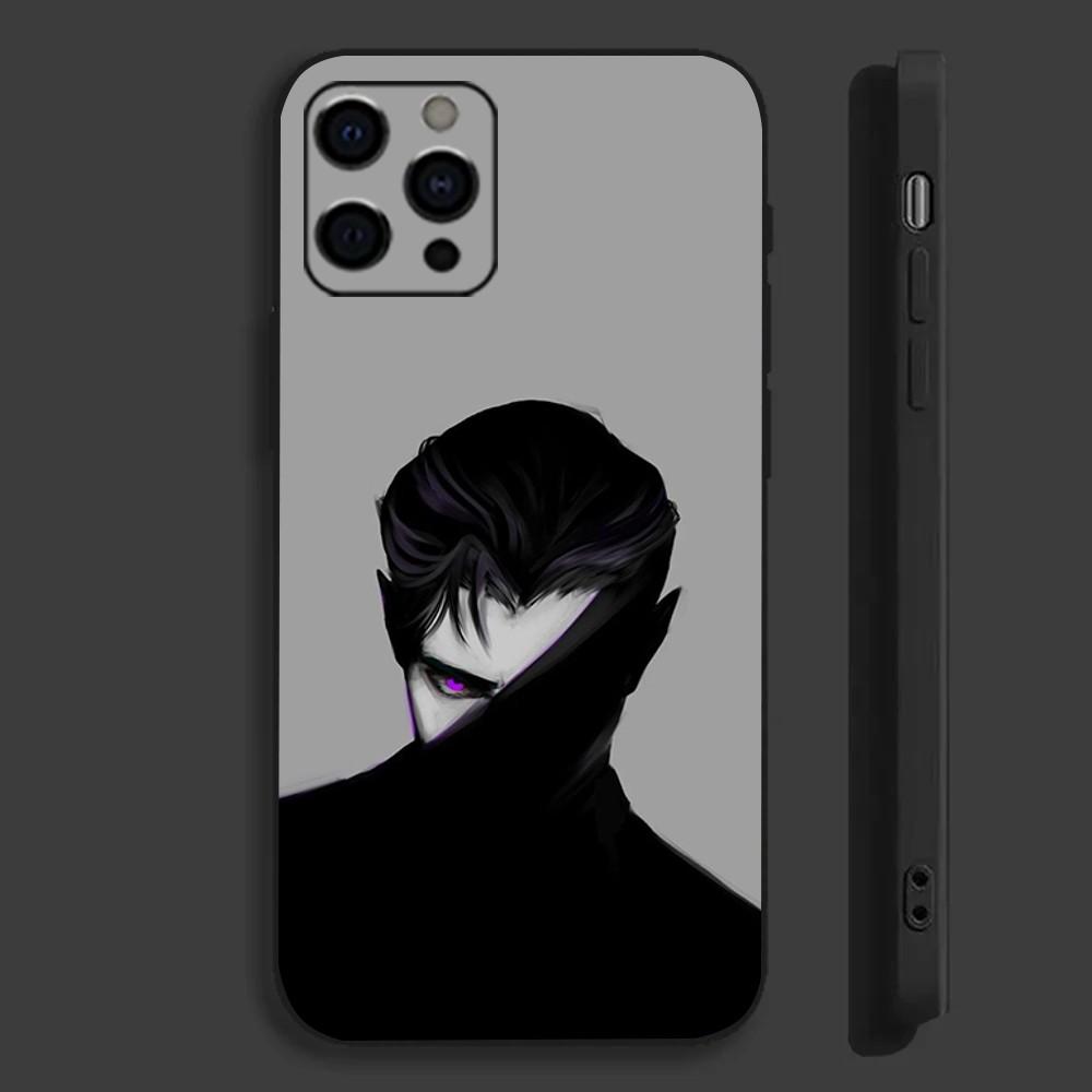 Acotar Court M-Mist und Fury Handyhülle Für Apple iPhone 15,14,13,12,11,Pro,X,XS,Max,XR,Plus,Mini Weiche Schwarze Hülle
