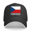 Czechia Flag Print Baseball Cap Adjustable Lightweight Hat with Patriotic Design One Size Fits A Sandwich Baseball Cap