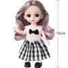 16cm 112 Mädchen Prinzessinnenpuppe BJD Puppe mit Kleidung Schuhen Beweglich 13 Gelenke Süßes Süßes Gesicht Kindergeschenk DIY Verkleidungsspielzeug für Kinder