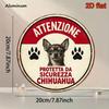 Vintage Italian Chihuahua Warning Sign Retro Aluminum Caution Plaque Office Cafe Pet Shop Safety Wall Decor
