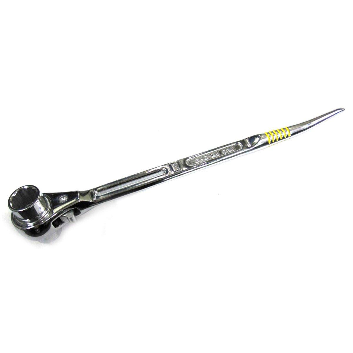 

Super Polished Double-Ended Ratchet Wrench with Curved Spline (with Slide Hole), 17 x 21mm, RNB1721RH