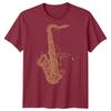 Saxophone Jazz Music Unisexs Tshirt Ornate Instruunisext