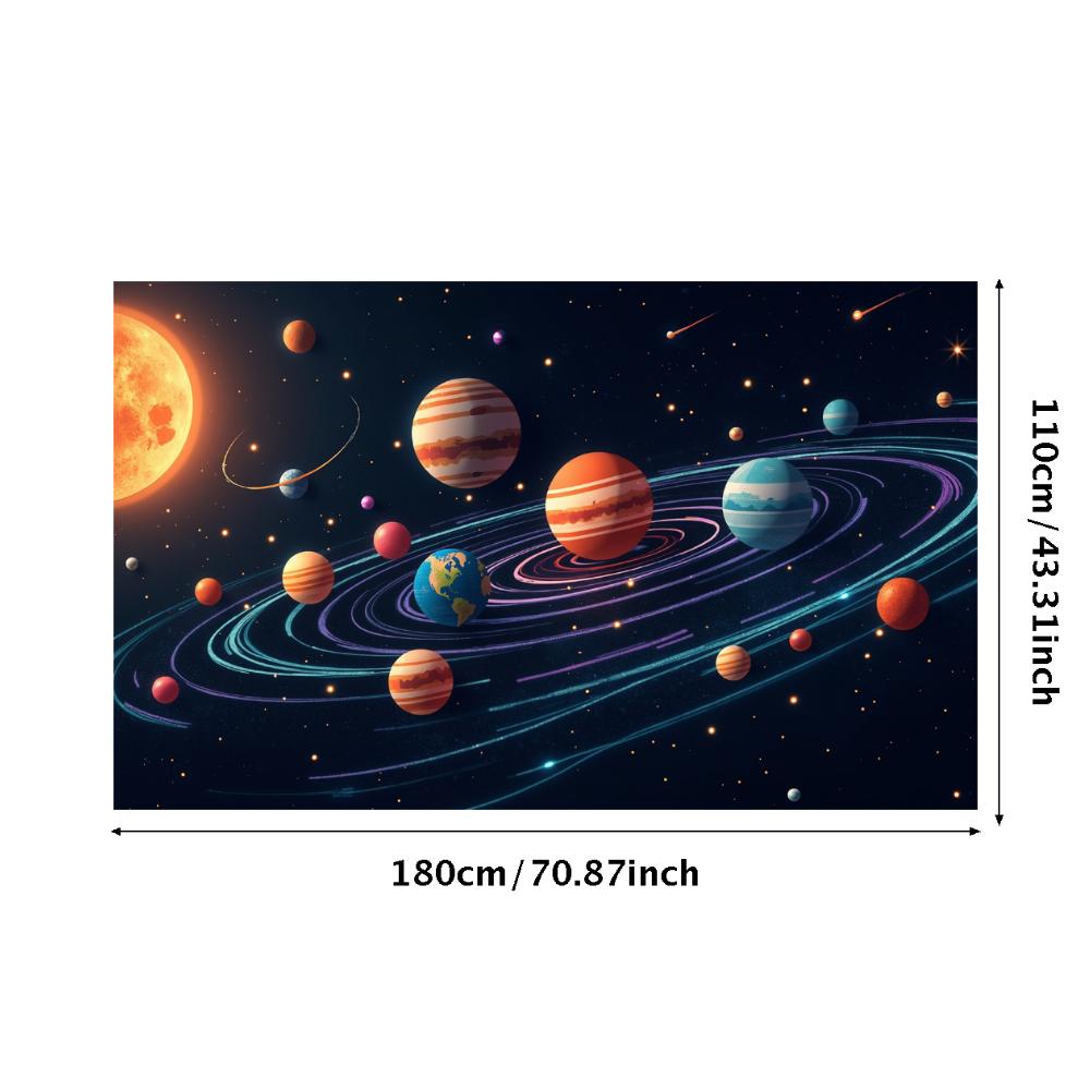 Decorațiuni Clasă Steag Planete Decor Educațional Fundal Spațial Imprimat Pentru Clasă Școală Educațională