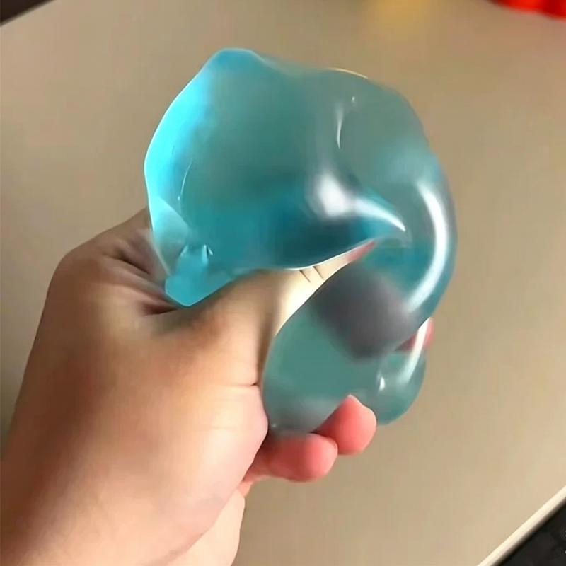 Blue Maltose Squishy Toys Anti Stress Sensory Fidgets Toy Soft Simulated Transparent Blue Maltose Slow-rebound Decompression Toy