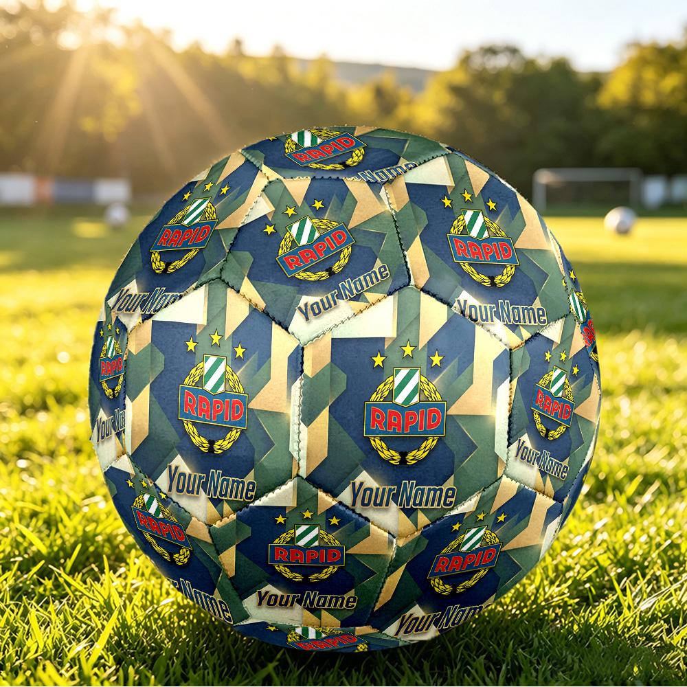 Personalized Size 5 Football Rapid Wien FC Pattern Outdoor Game Sports Ball Gift