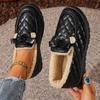 Women's Thermal Winter Faux Cover-like Synthetic Faux Pasley-Toe Loafers-Slip-Resistant PVC Sole Thermal Boots W… More