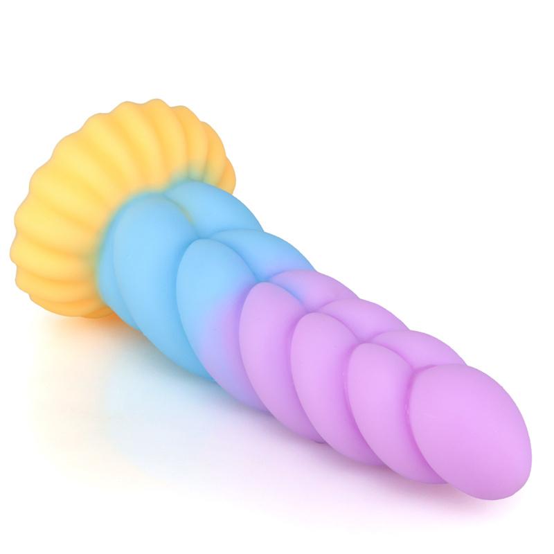 Weibliche Twist Anal Plugs geformt Silikon Penis weiche Farbmischung Simulation Masturbation Gerät Sexspielzeug