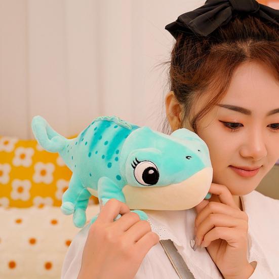 Cute Imitation Chameleon Plush Toy Vivid Appearance Stuffed Animal Doll Kids