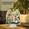 Church Decor Accessories Virgin And Angel Ornament, 2D Acrylic Religious Ornament with Table Base, Catholic Centerpiece, Christian Gift for