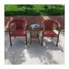 Family-Style Hand-Woven Rattan Chair & Coffee Table Set for Balcony or Leisure Spaces