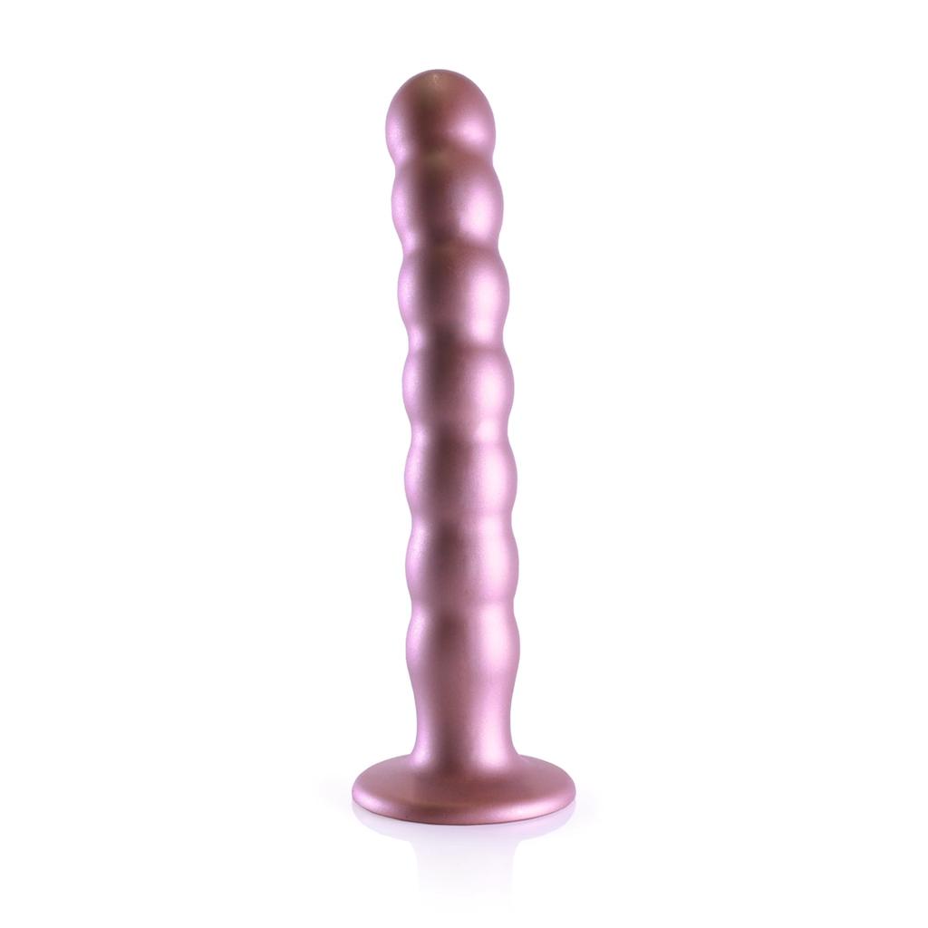 Ouch! - Silicone G-Spot Dildo with Beads - 20.5 cm