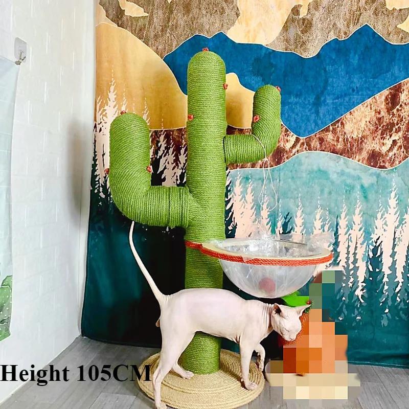 Cactus Cat Scratching Post Large Climbing Frame Modern Cats Tree Multi-level Kittens House Scratchers Tower Indoor Toys Supplies