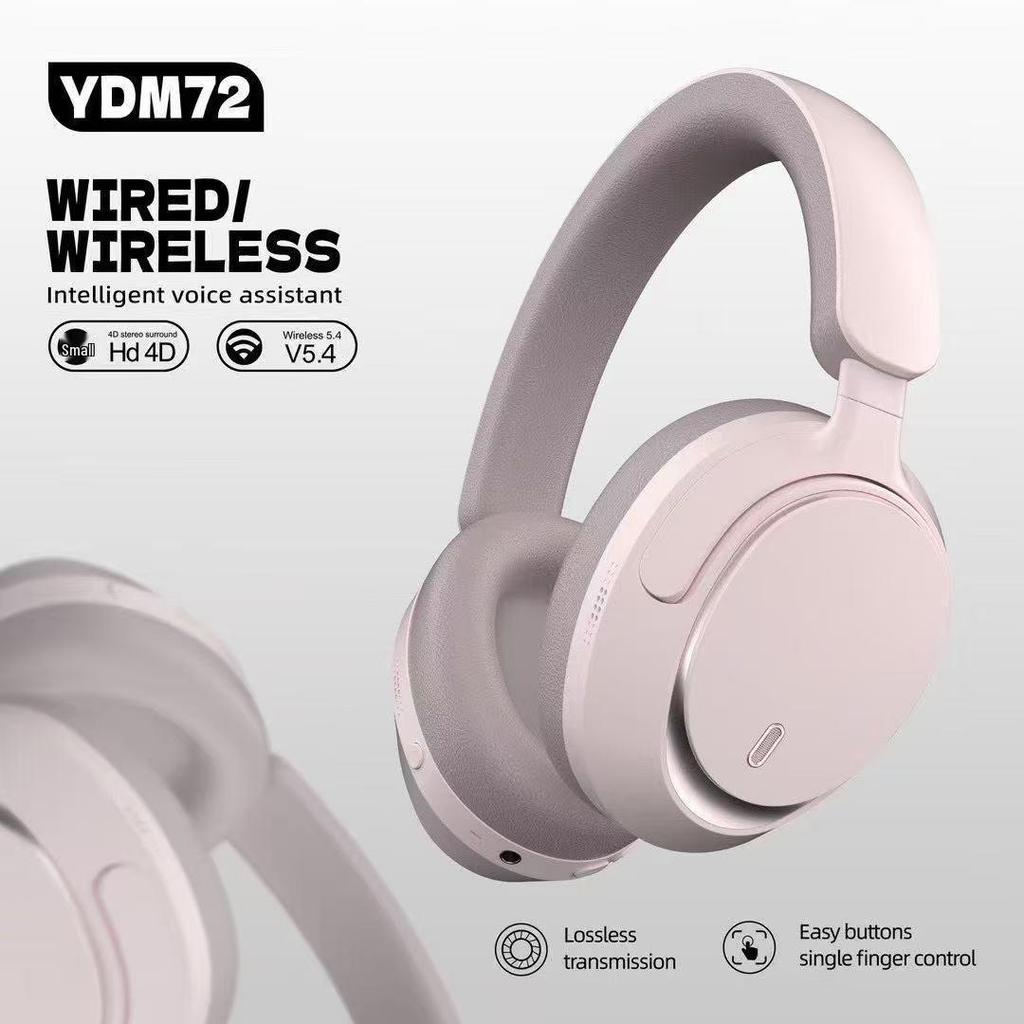 YDM72 Over-Ear Bluetooth Headphones: High-End Sound, Gold Label Design, Noise Reduction, Long Battery Life