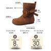 Fashion retro style bow short boots women's autumn and winter design sense lace-up single boots with skirt solid color Martin boots