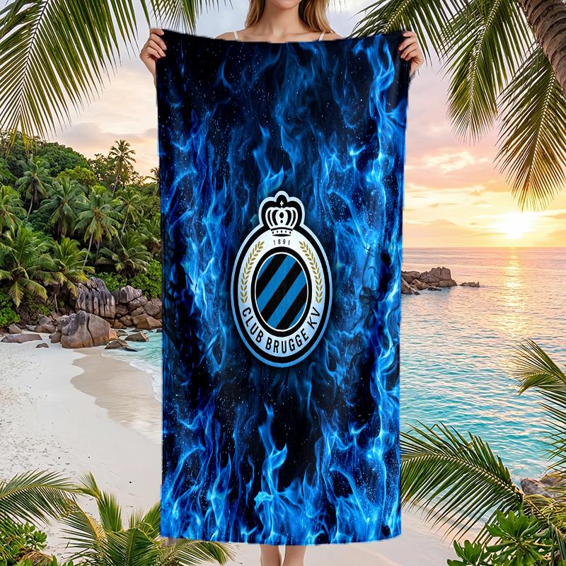 Club Brugge FC Stampa Asciugamano da Spiaggia Quick Dry Microfibra Assorbente Portatile da Viaggio Asciugamano da Nuoto