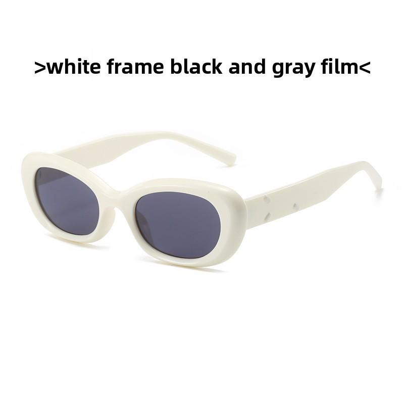 Y2k Trendy Cat Eye Sunglasses For Women With Uv400 Protection For Summer Outings IvoryFrameBlackGray