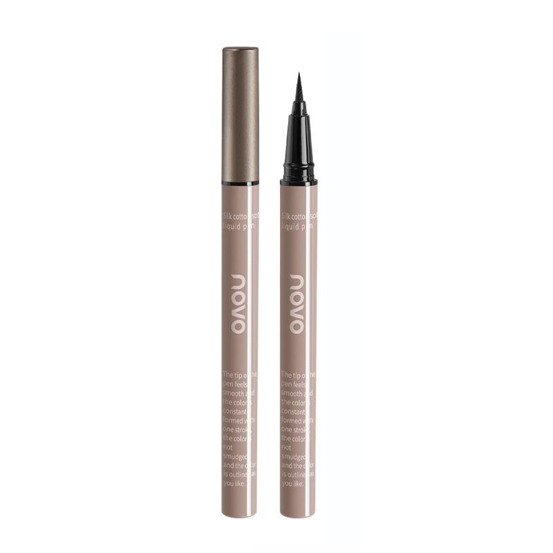 NOVO Brown Ultra-Fine Waterproof Quick-Dry Long-Lasting No-Smudge Silk Cotton Soft Ink Under-Eye Eyeliner Pen