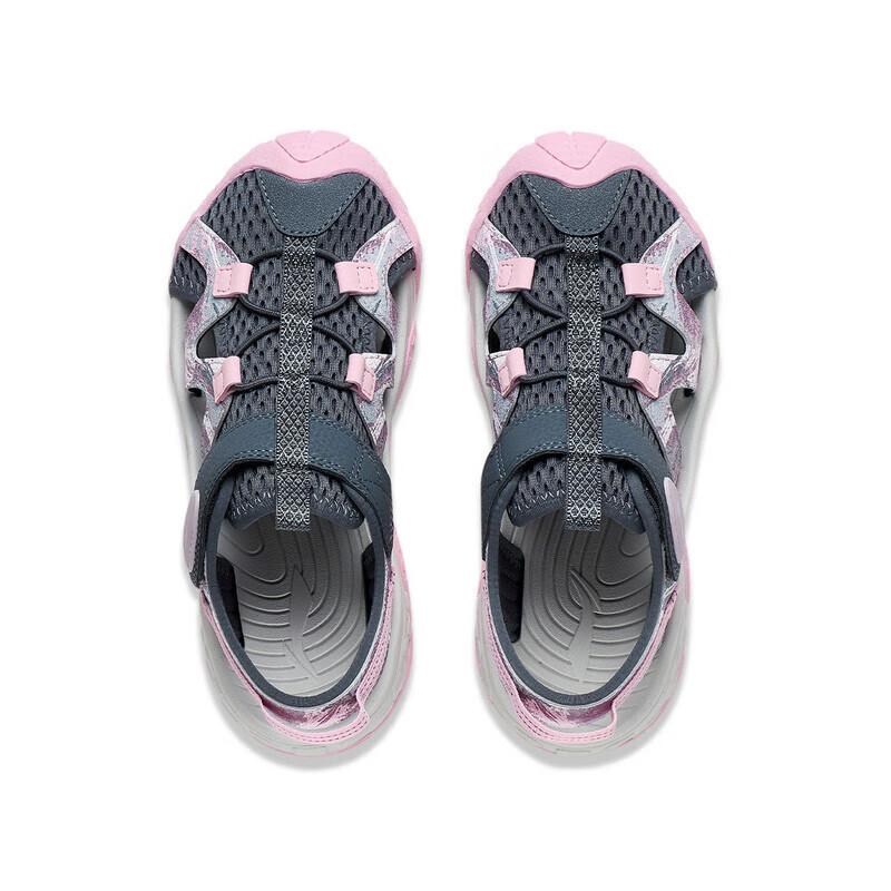 Li Ning Kids Trekking 1.5 Non-Slip Wear-Resistant Lightweight Sandals Kids Sandals Gray Pink YKUT016-6
