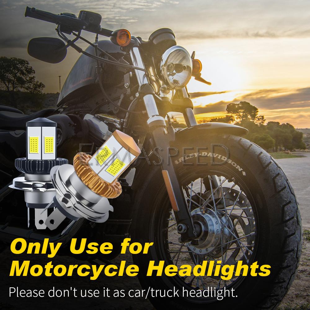 H4 LED Motorcycle Headlight Bulb 6000K White Hi/Lo Beam Motorbike Electric Bike Scooter Headlight Lamp Motorcycle
