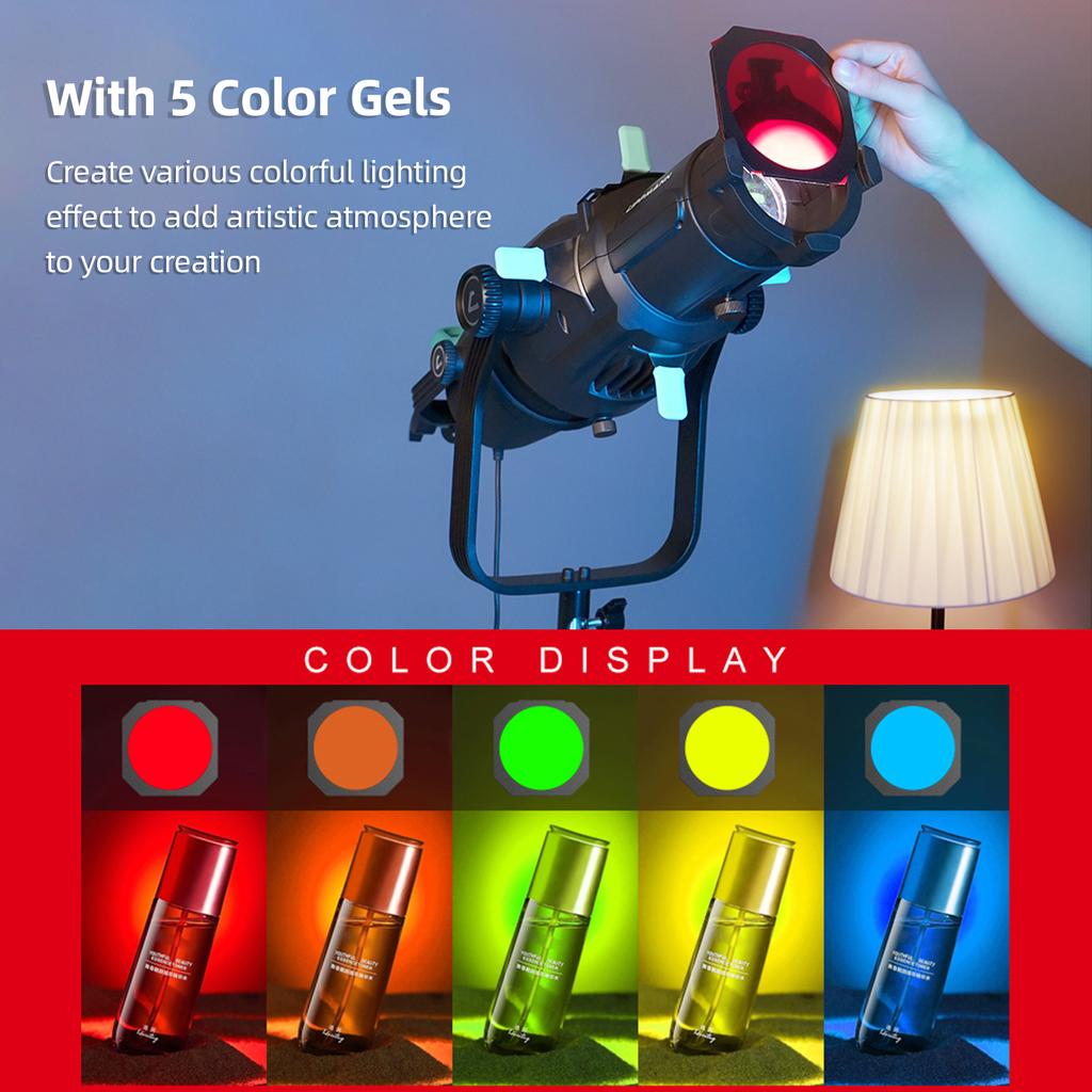 LIPPMANN Optical Spot Bowens Mount Conical Snoot Kit pro LED Continuous Light Strob Light s