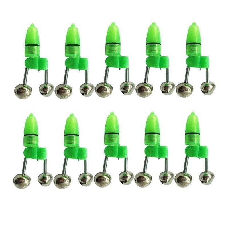 3Pcs LED Light Double Twin Bells Tip Clip On Fish Fishing Rod Bite Alarm