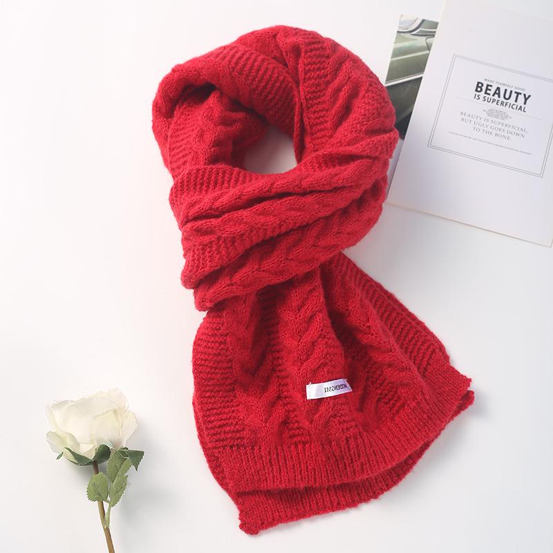 2025 Unisex Korean Style Soft Knitted Wool Neck Warmer for Students and Couples - Versatile for Autumn and Winter