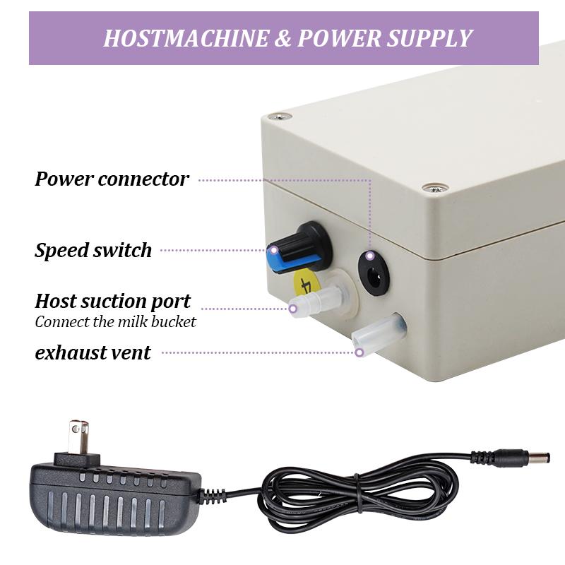10L Cattle/Goat Milking Machine 220V Cattle Electric/Pulsating Milking Machine Stainless Steel Milker Bucket Vacuum Pump