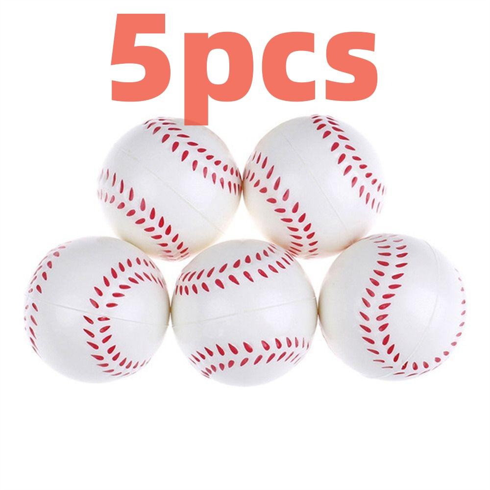5 PCS Elastic PU Sponge Ball Basketball Football Baseball Tennis Rugby Footdall Mini Decompression Ball Release Pressure Toy