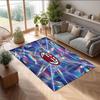 Tappeto in Flanella Stampato AC Milan Antiscivolo Morbido Poliestere Tappeto per Pavimento Tappetino Decorativo da Interno per Camera da Letto Soggiorno Divano Sala Giochi Decorazione Casa