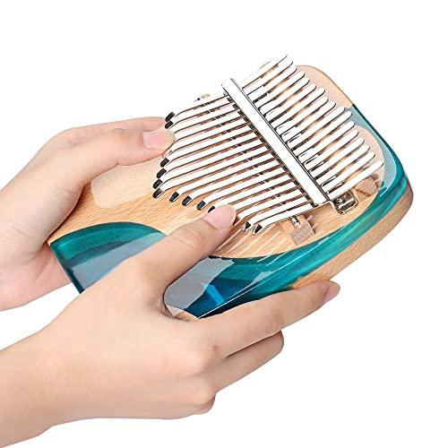 Kalimba Beginner Set, 17 Keys, Tuning Hammer, Japanese Sheet Music, Thumb Piano, Perfect for Kids, Teenagers, Beginners, and Professionals, Percussion