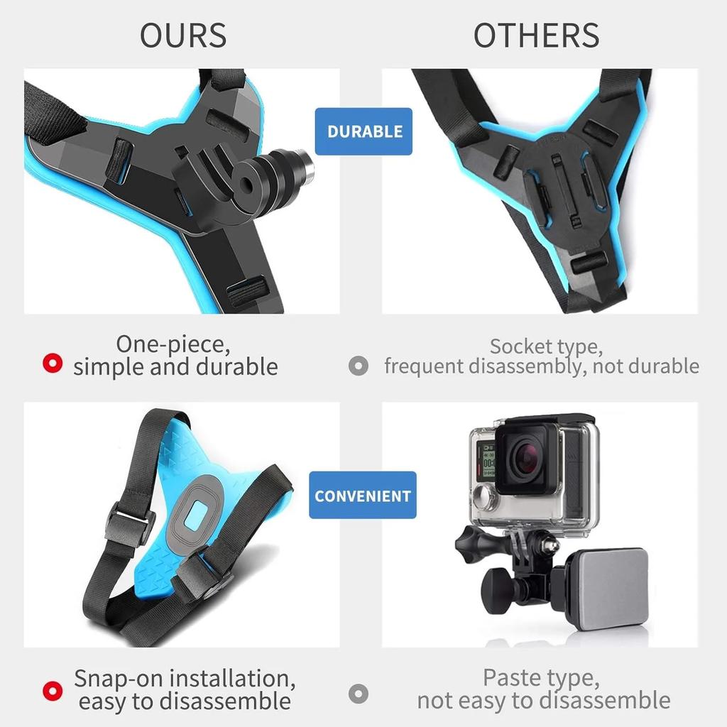 GoPro Hero 12 11 10 9 8 5 6 7 SJCAM SJ4000 AIR DJI EKEN AKASO Aksiyon Kamera Aksesuarları İçin Motosiklet Kaskı Çene Kayışı Montajı