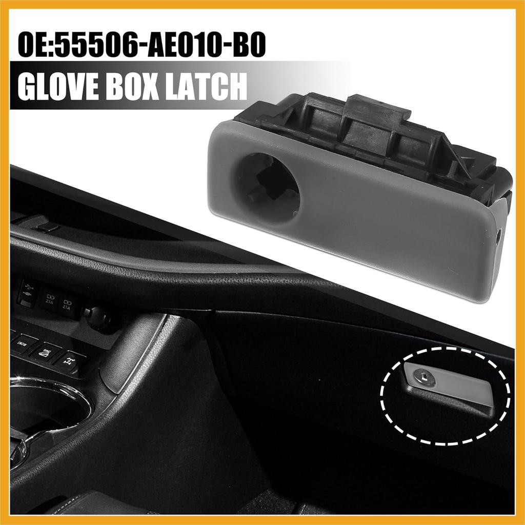 Glove Box Latch Handle for Toyota Sienna 2004-2010 Replace 55506-AE010-B0 Car Interior Accessories Gray Replacement