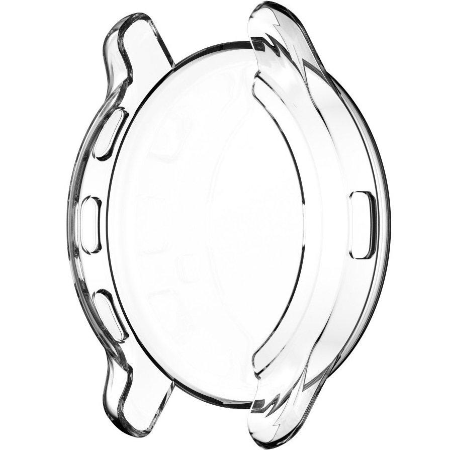 2in1 Case with Silicone Screen Protector for Garmin Venu 2 Plus, Transparent