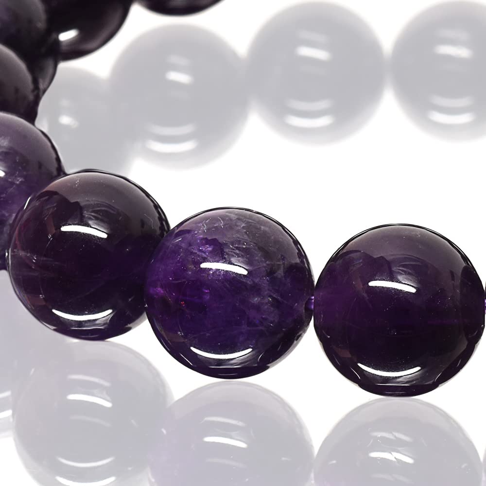 Stone Amethyst Bracelet 12mm [Premium Gallery]