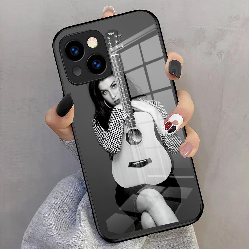 Amy Winehouse Legardary Phone Case For IPhone 17 Pro Max 16 15 14 Pro Max 13 11 X Xs Xr 8 7Plus Glass Cover