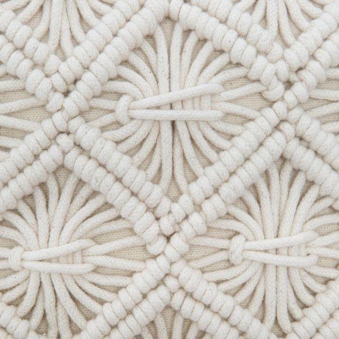 Coussin macramé "été" 40 x 40 cm Atmosphera - -