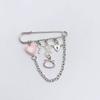 Sweet Pin Clothing Jewelry Sweater Shawl Clip Decorative Chain Pin Alloy Material Clasp Pin Lapel Pin for Daily Party